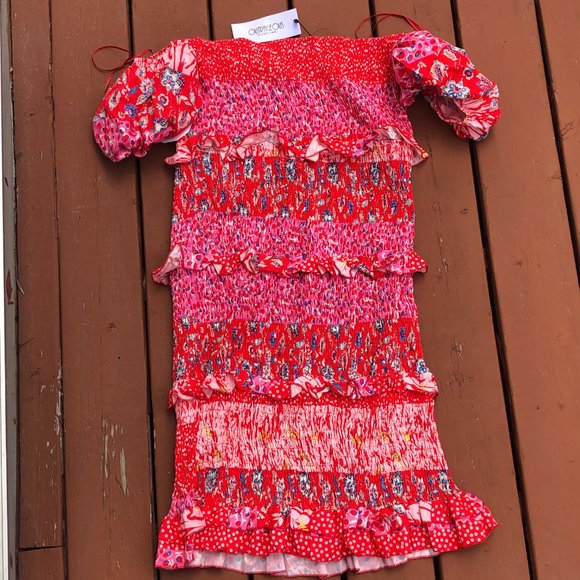 ASOS ruffled body-hugging, off the shoulder dress - Picture 2 of 3